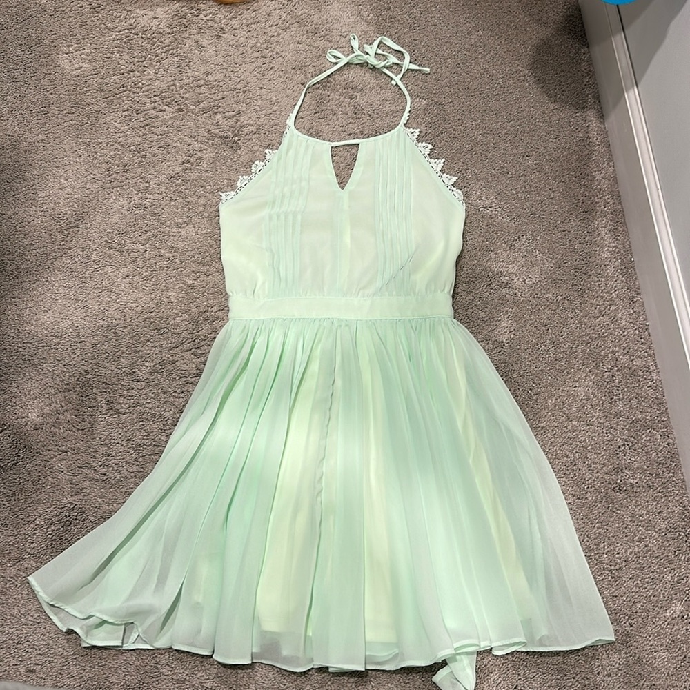 Mint halter dress